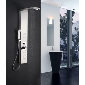 Douchepaneel 304 roestvrij staal regendouche watervaldouche massagedouche handdouche - wellness-luxe - eigen badkamer