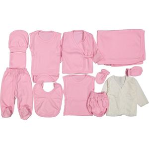 New born- new born kleding- maat 56- roze- baby meisje- baby- new born- baby set