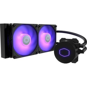 Cooler Master MasterLiquid ML240L V2 RGB CPU waterkoeler - 2 x 120 mm RGB fans, 240 mm radiator, Intel:  LGA1700 / 1200 / 115X / 2066 /2011-3 AMD: AM5 / AM4 / AM3(+) / AM2(+)