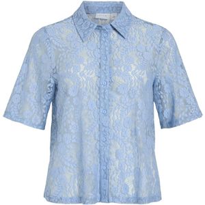 Vila Blouse Viselly 2/4 Lace Shirt 14111250 Blissful Blue Dames Maat - W36