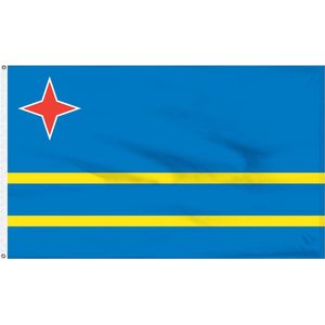 VlagDirect - Arubaanse vlag - Aruba vlag - 90 x 150 cm.