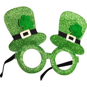 dressforfun - St. Patrick’s Day Pretbril met cilinders - verkleedkleding kostuum halloween verkleden feestkleding carnavalskleding carnaval feestkledij partykleding - 302553