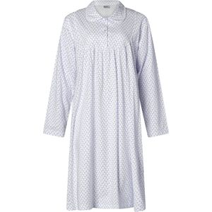 Lunatex tricot dames nachthemd Lange mouw -22-4133 - Blauw - S .