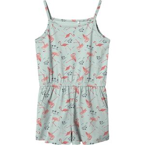 Name it jumpsuit meisjes - groen - flamingo - NKFvigga - maat 122