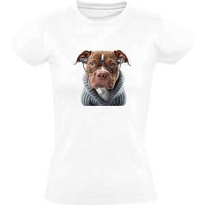 Hond met een bril Dames T-shirt - dieren - dog - dierendag - grappig