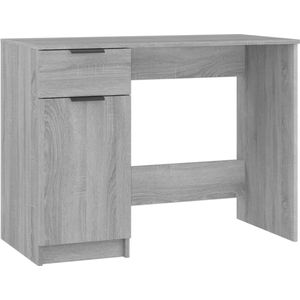 vidaXL-Bureau-100x50x75-cm-bewerkt-hout-grijs-sonoma-eikenkleurig