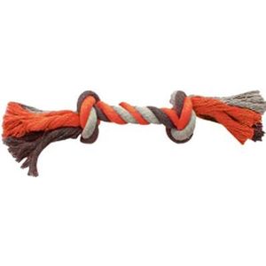 Duvoplus - Speelgoed Voor Dieren - Hond - Knoop Katoen 37cm Oranje/grijs/bruin - 1st
