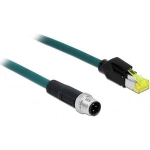 M12 4-pins D-gecodeerd - RJ45 Hirose industriële netwerkkabel - Profinet / TPU PUR - 2 meter