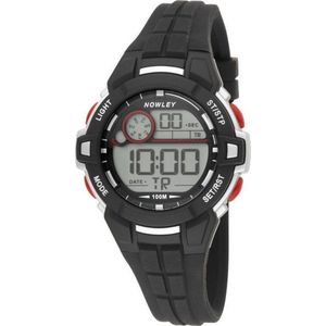 Nowley 8-6285-0-1 digitaal horloge 39 mm 100 meter zwart/ rood