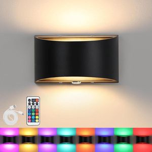 Wandlamp Oplaadbaar - Draadloze Wandlamp Oplaadbaar Touch Control Afstandsbediening RGB Helderheden Slaapkamer Woonkamer Wandlamp Oplaadbaar