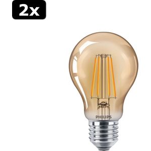 2x Philips LED Classic 35W A60 E27 825 GOLD NDSRT4 Verlichting