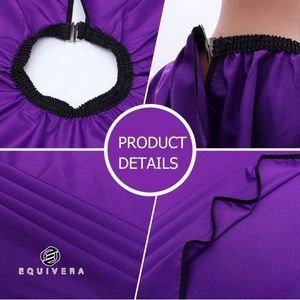 Equivera Professionele kapperscape voor salon - haarkleur - shampoo - make-up - haarknippen - lila Kappersmantel