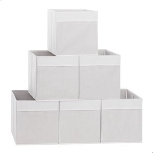 Struct Sense® Kast Organizers - Opbergmanden - Opbergsysteem voor Kast - Opbergboxen - Wit - 6 Stuks