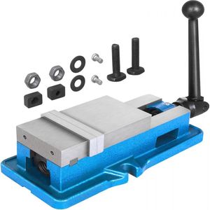 Bankschroef PRO - Bekbreedte 80 mm - Staal - Hoge Precisie - Blauw
