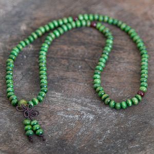 wikkelarmband Green Waves - dames armband - Malachiet - 50 cm - cadeautje voor haar