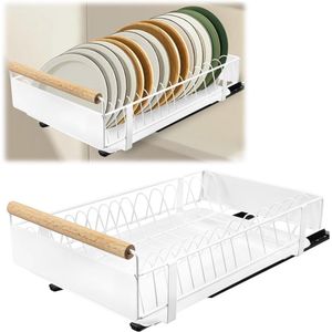 Afneembare bord-organizer, kastorganizer, uittrekbare lade voor keukenkasten opbergrek en organisatie in keuken en eetkamer