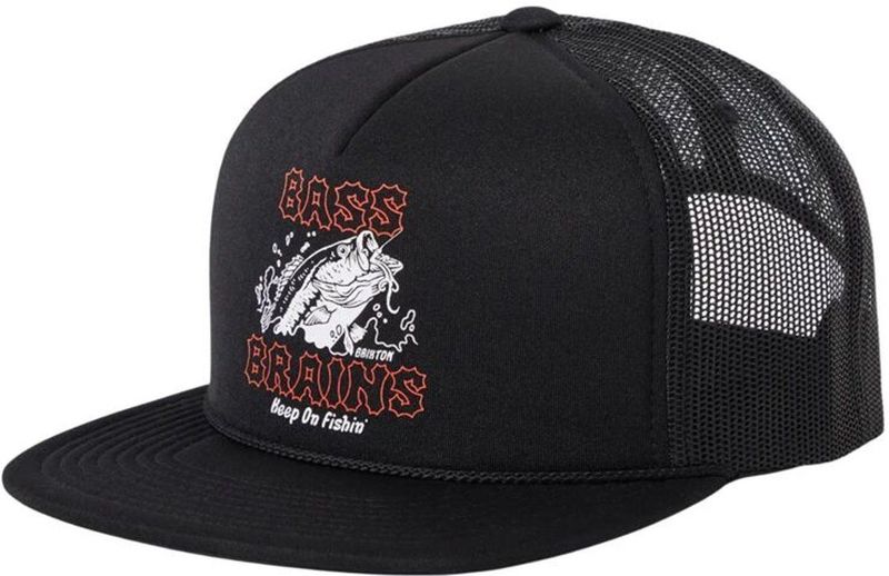 Brixton Bass Brains Gone Fishin Trucker Hat Cap zwart Unisex