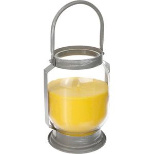 Antimuggen Citronella kaars/lantaarn in glas 65 branduren - Geurkaarsen citrus geur
