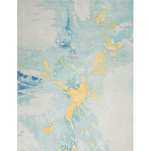 Vloerkleed Nourison Prismatic Seafoam Gold PRS26 - maat 114 x 175 cm