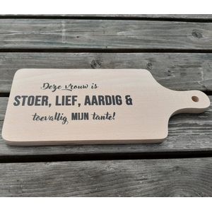Borrelplank familie - tante - stoere lieve aardige tante