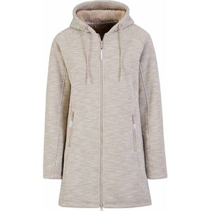 BJØRNSON Kaja Gebreid Parka Wintervest Dames - Teddy - Hooded - Maat 56 - Beige