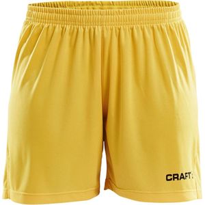 Craft Squad Short Solid dames Sportbroek - Maat L  - Vrouwen - geel/zwart
