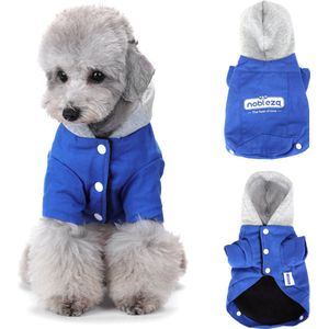 Nobleza Hondenjas - Hoodie Voor Honden - Maat XS - ruglengte 20 cm - Blauw