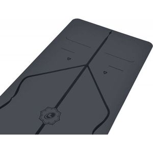 Liforme Compacte Travel Yogamat Grijs - (66 x 180 x 0,2 cm) 1,6 kg | Inclusief Draagtas | Lichtgewicht & Reisvriendelijk | Uitstekende Grip & Snel Drogend | Milieuvriendelijk Rubber | AlignForMe Markeringen | Geschikt voor Yoga Onderweg