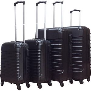 Kofferset Quadrant Travelerz 4-delig ABS - Zwart