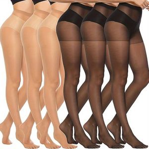 Livano Winter Panty - Warme Panty - Winter Panty - Legging - Elastisch - Hoge Taille - Zwart/Blank - 6 Stuks