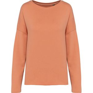 Sweatshirt Dames S/M Kariban Ronde hals Lange mouw Peach 87% Katoen, 9% Polyester, 4% Viscose