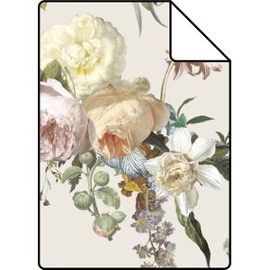 Proefstaal ESTAhome behang vintage bloemen beige - 26,5 x 21 cm - 139544-S
