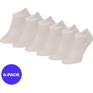 Apollo (Sports) - Sneaker Sportsokken Basic - Unisex - Wit - 36/41 - 6-Pack - Voordeelpakket