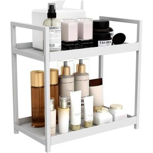Grote Make-up Organizer - Cosmetica- en Parfumopslag - Wit - Metaal