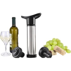 Go Go Gadget - ""Heble® Wijnstopper: Vacuüm Pomp, Wine Saver, Flesafsluiter, Incl. 2 Afsluitdoppen - Wijn Bewaren!
