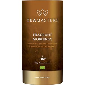Teamasters Fragrant Mornings 60 gram - Biologische Losse Thee - kruiden thee - Kamille Passievrucht thee - Rozenbottel - Passie Vrucht Aroma - IJsthee - Winter -