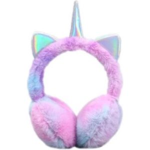 Scoby - Oorwarmer - Pluche oorwarmers - Kinderoorwarmer - Earmuffs - Met Oortjes - Unicorn - Paars/Roze