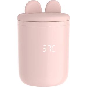 ® NLS Flessenwarmer voor Onderweg - Intelligente Flesverwarmer - Bottle Warmer - 5 Temperatuurniveaus - Steriliseren - Ontdooien - Inclusief 3 Adapters - Draadloos - USB Oplaadbaar-Roze