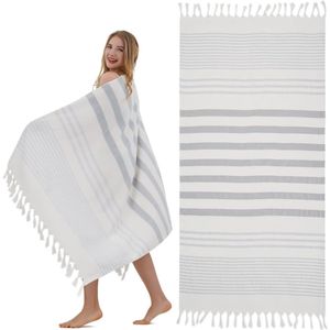 Zachte Hamamdoek - Lichtgewicht Strandlaken - Ruimtebesparende Handdoek - Absorberend en Sneldrogend - Strandhanddoek voor Dames en Heren - Sauna Handdoeken - Pareos en Strandjurken - 100x180cm