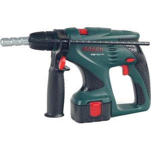 Klein Toys Bosch klopboormachine - 29x15x4 cm - incl. verwisselbare opzetstukken - groen rood zwart