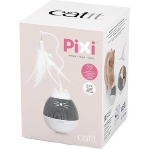Catit - Speelgoed Voor Dieren - Kat - Ca Pixi Spinner 9x9x23cm Wit/grijs - 1st