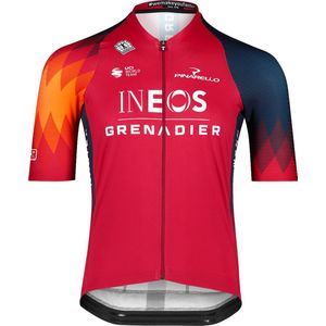 BIORACER Fietsshirt Heren Korte Mouw - Officiële Fietskledij 'INEOS Grenadiers' - Rood - Maat 3XL - Fietskleding Heren