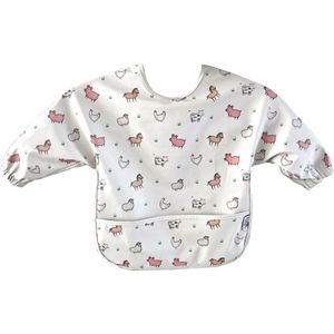 RubyC Slab met Mouwen (12 tot 36 maanden) Kinderboerderij Dieren - Waterproof Slabbetje - Baby - Peuter - Kind - Kids - Schort