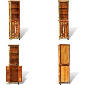 vidaXL Boekenkast vintage-stijl massief gerecycled hout - Boekenkast - Boekenkasten - Boekenplank - Boekenplanken