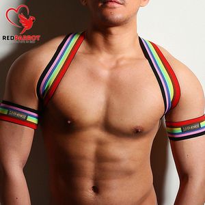 Bondage harnas RAINBOW | Gay | BDSM | Voor hem | Homo | Bicep | Tricep | Elastisch | Schouder