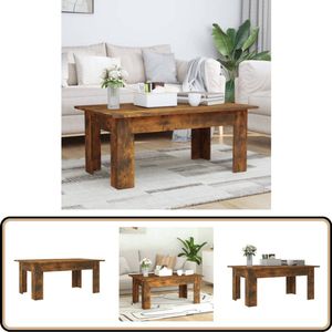 vidaXL Salontafel gerookt eiken 100x60x42 cm Salontafel - Hout Meubilair - Gerookte Eik - Moderne Salontafel - Kamermeubelen