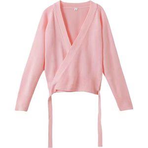 Joya Kids® Ballerina Wikkelvestje Roze | Zacht Roze Wikkel Vest Balletles | Ballet Vestje Meisjes | Van 3 tot 10 jaar oud | Maat XL