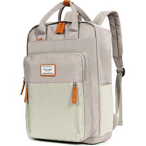 TAN.TOMI Rugzak Meisje, Rugzakken-School, Rugtas voor Kinderen, Tieners, Waterdicht - Boekentas, 20-25 liter - Beige/Wit