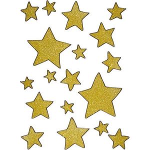 WIDMANN - Goudkleurige sterren voor raamversieringen - Decoratie > Muur-, deur- en raamdecoratie