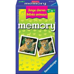 Ravensburger Memory Jonge Dieren Pocket - Leeftijd 4+, 2-8 spelers